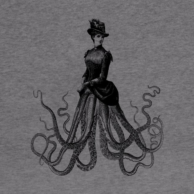 Victorian Gothic Octopus Woman | Victorian Octopus Lady | Hybrid Creatures | by Eclectic At Heart